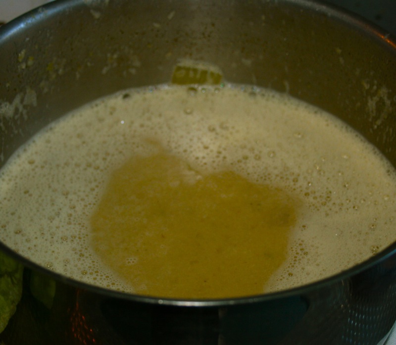 Smoothly blended soup ready for the heads